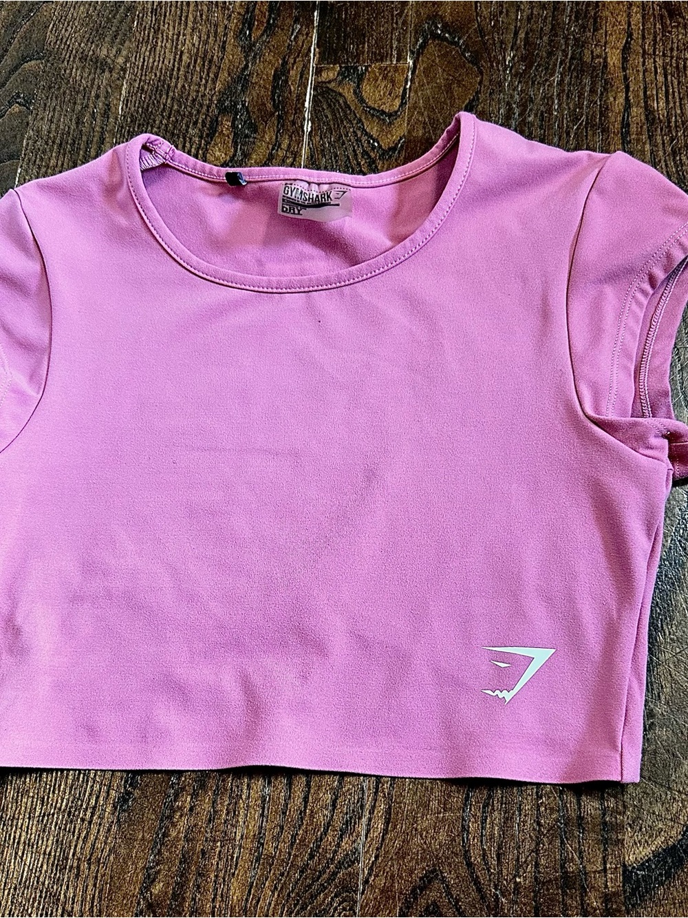 Gymshark Pink Crop Top with Subtle Logo
